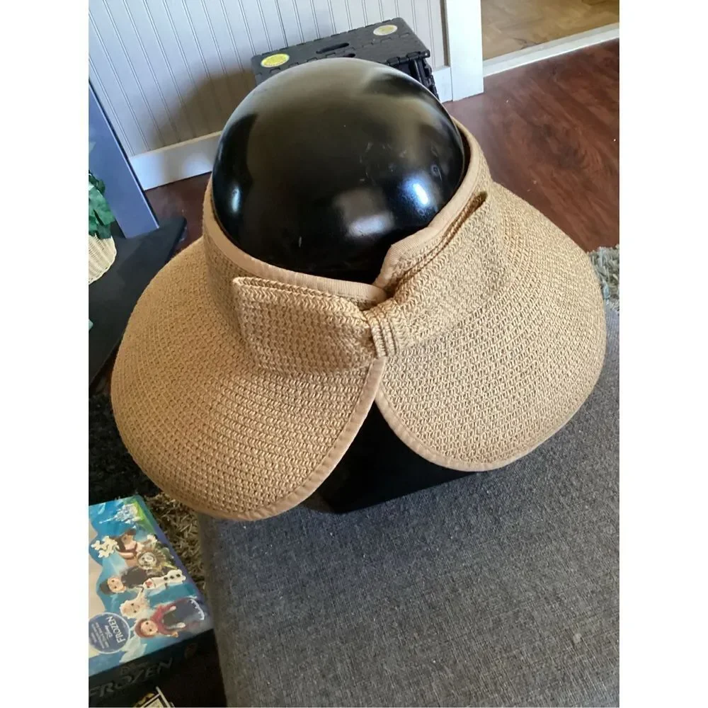Bow Closure Roll Up Visor Hat - Picture 2 of 8